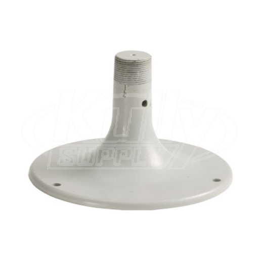 Haws 0005717000 9" Diameter Cast Finish Type 304 Stainless Steel Floor Flange with Three Mounting Holes, 1-1/4" MIPS