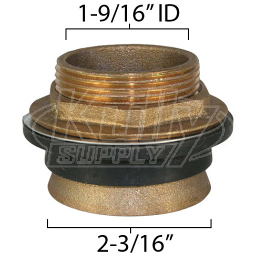 Toilet Spud (for standard 1.5" vacuum breaker flush tube)