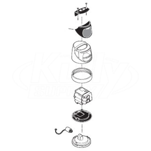 Sloan G2 EBV-149-A Cover, Ring, and Sensor Assembly (for Zurn Water Closets)