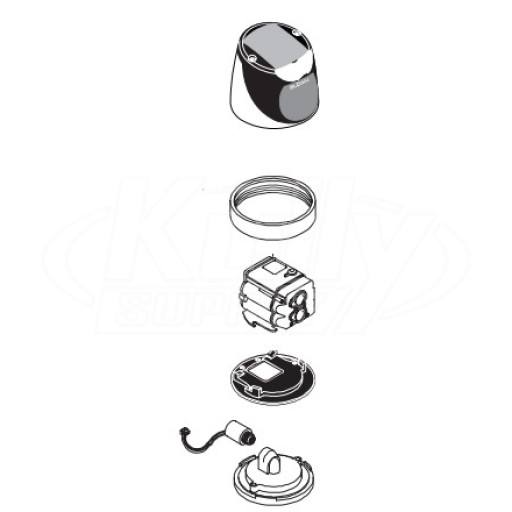 Sloan Solis EBV-320-A Zurn Water Closet Electronic Single Button Flush Cover & Sensor Assembly