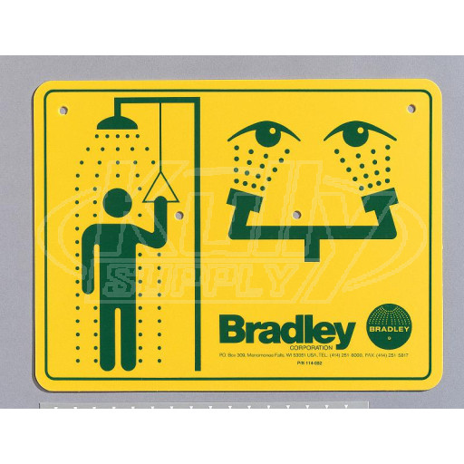 Bradley 114-052 Drench Shower / Eyewash Sign