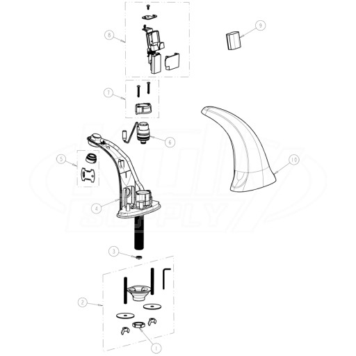 Chicago 116.606.AB.1 E-Tronic 40 Sensor Faucet Parts Breakdown