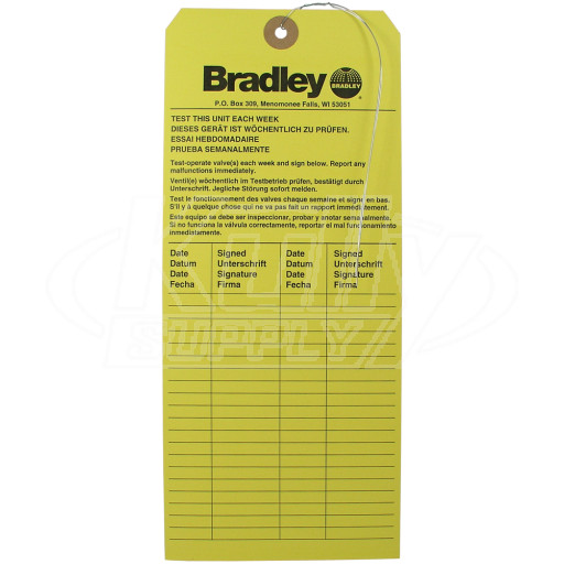 Bradley 204-421 Inspection Tag