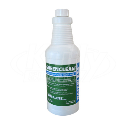 Waterless 1214 GreenClean Sanitary Cleaner, 1 Quart Bottle (Discontinued)