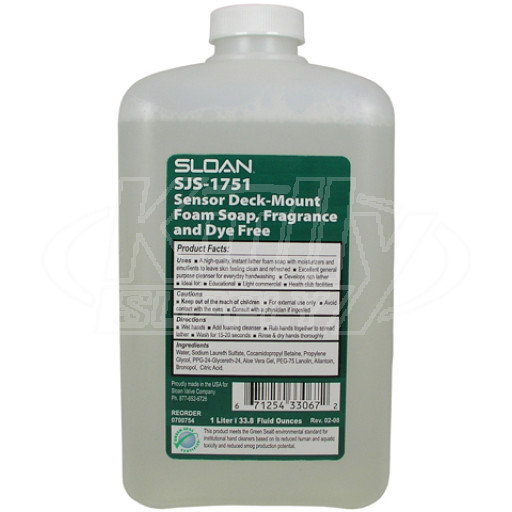 Sloan SJS-1751-4 Rose Foaming Soap Green Seal 1000 mL (Discontinued)
