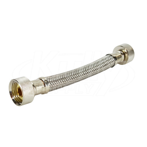 Acorn 2195-010-000 6-1/4" Stainless Steel Braided Hose 1/2" Female X 1/2" Female