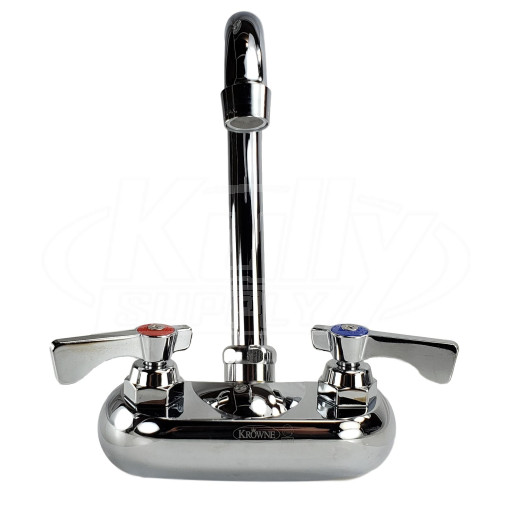 Krowne 10-400L 4" Wall Mounted Gooseneck Faucet