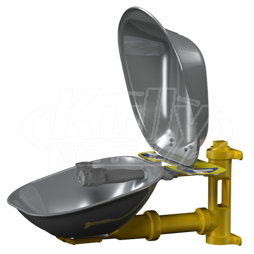 Bradley S19224DC Halo Eyewash, stainless steel bowl & hinged dust cover
