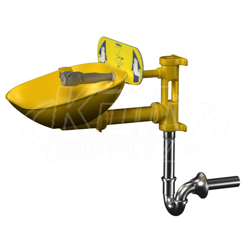 Bradley S19224PT Halo Eyewash, plastic bowl, p-trap