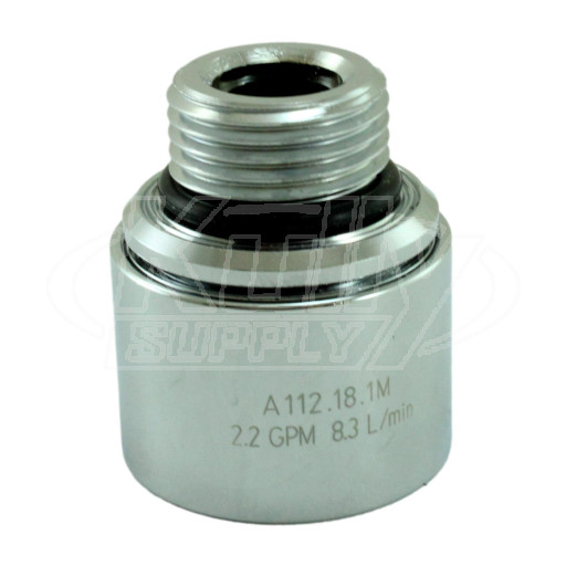 WaterSaver BO055VR-FC0.5 3/8" IPS Male Vandal Resistant Aerator 0.5 GPM