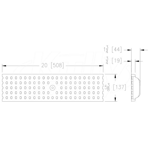 Zurn P6-PPC Wide Domestic Perforated Grate 20 in. x 5 3/8 in.