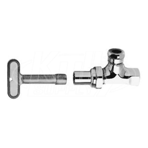 Fisher 1792 Polished Chrome Angle Stop 1/2"M x 1/2"F