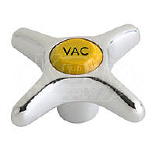 Chicago 204-VACJKCP 2-1/2" Metal Cross Handle w/ Vacuum Index Button