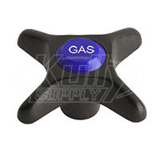 Chicago 205-GASJKNF 2-1/2" Plastic Cross Handle w/ Gas Index Button