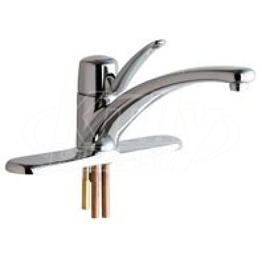 Chicago 2300-8E34VPABCP Single Lever Hot and Cold Water Mixing Sink Faucet