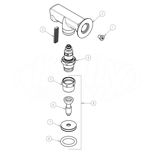 Chicago 313-CP Glass Filler Parts Breakdown