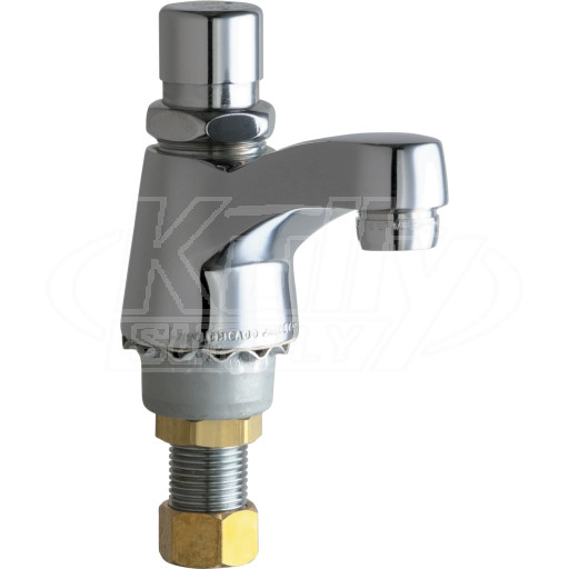 Chicago 333-SLOE12COLDABCP Single Supply Metering Sink Faucet
