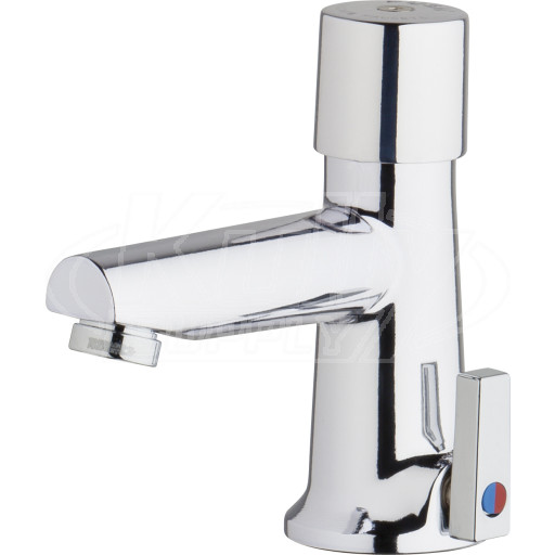 Chicago 3502-E2805ABCP Hot and Cold Water Metering Mixing Sink Faucet