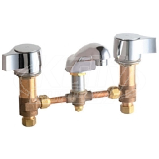 Chicago 404-V636ABCP Concealed Hot and Cold Water Metering Sink Faucet