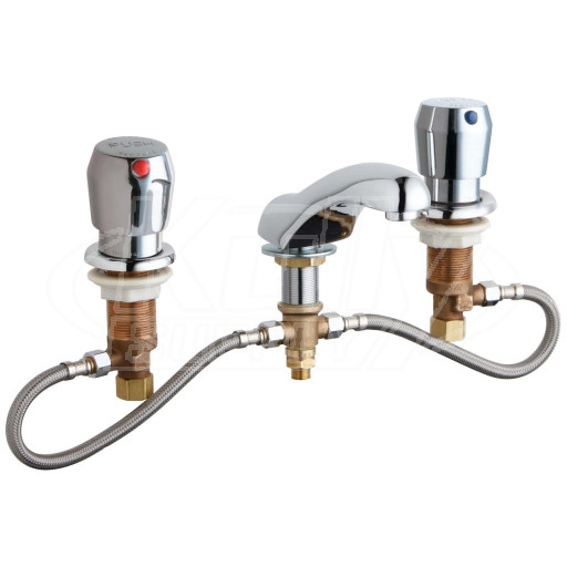 Chicago 404-HZ665ABCP Concealed Hot and Cold Water Metering Sink Faucet