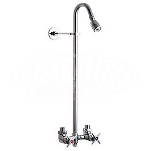 Chicago 752-CP Exposed Two Valve Shower Faucet