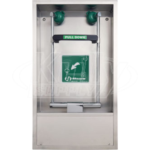 Haws 7655WC Recessed Pull Down-Activated Barrier-Free Eye/Face Wash (Discontinued)