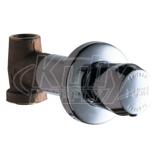 Chicago 770-665PSHCP Concealed Straight Valve