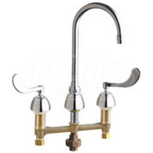 Chicago 786-TWGN2AE3XKABCP Concealed Hot and Cold Water Sink Faucet with Third Water Inlet