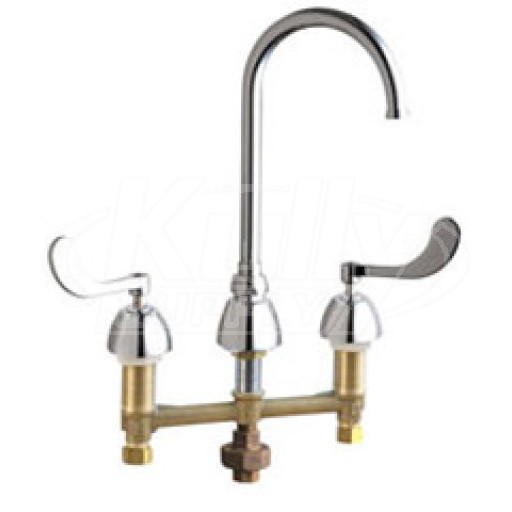 Chicago 786-TWGN2FCXKABCP Concealed Hot and Cold Water Sink Faucet with Third Water Inlet