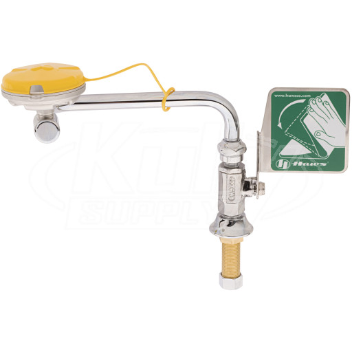 Chicago 8004-RHNF Deck Mounted Right Hand Eye/Face Wash with Push Paddle Handle