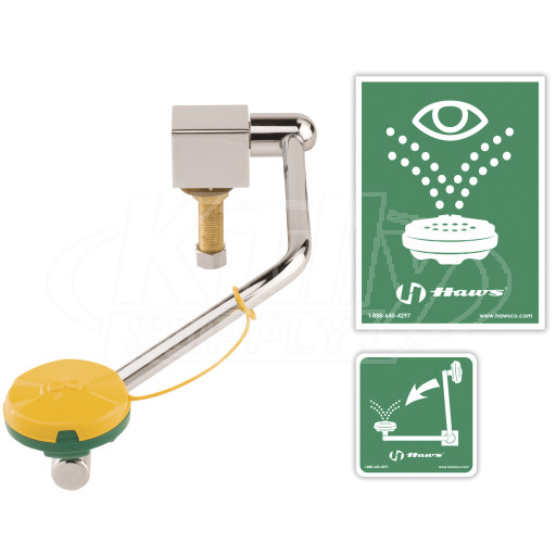 Chicago 8010-NF Deck Mounted Swing Down Eye/Face Wash with Push Paddle Handle