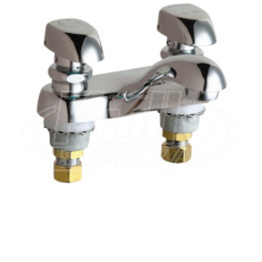 Chicago 802-335ABCP Hot and Cold Water Metering Sink Faucet