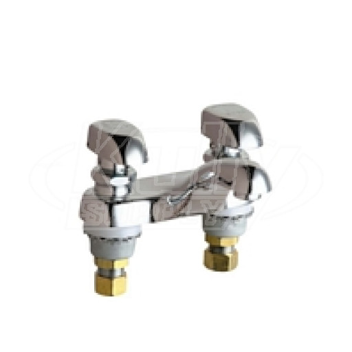 Chicago 802-VE2805-335ABCP Hot and Cold Water Metering Sink Faucet
