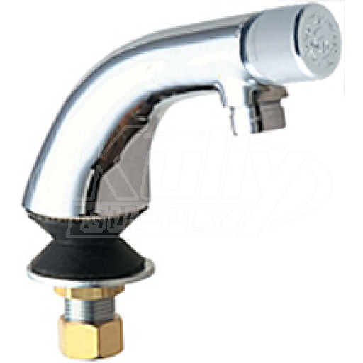 Chicago 807-E12ABCP Single Inlet Metering Sink Faucet