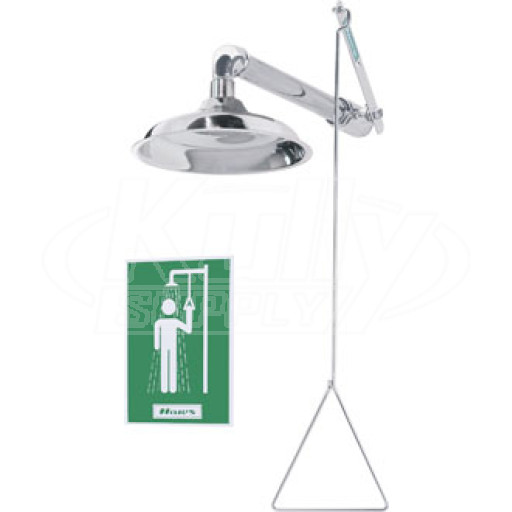 Haws 8123HPCP Horizontal-Mounted Chrome-Plated Drench Shower