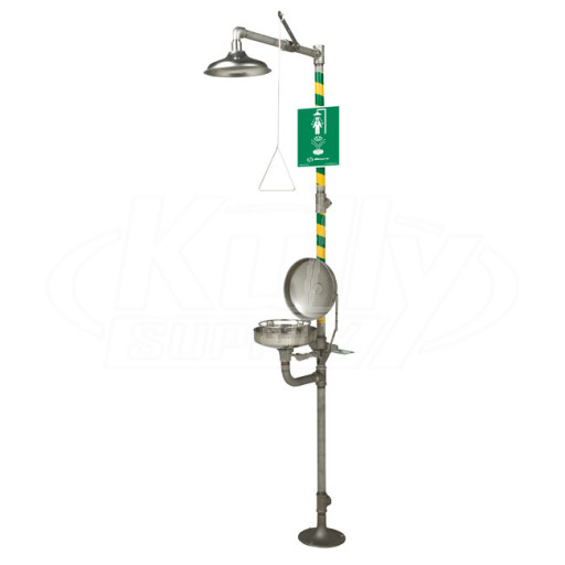 Haws 8330 Stainless Steel Combination Drench Shower & Eye/Face Wash
