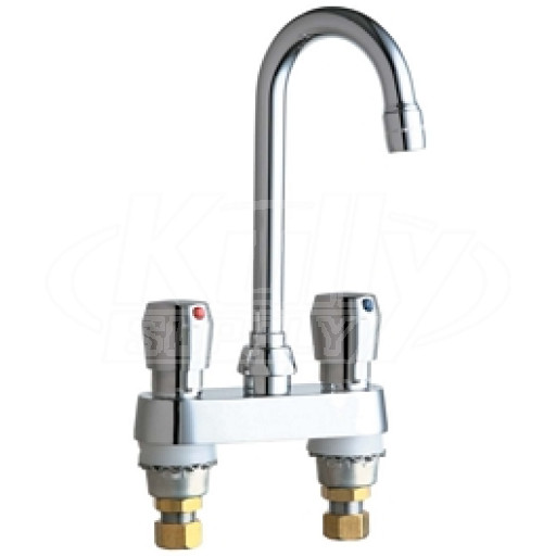 Chicago 895-E35-665ABCP Hot and Cold Water Metering Sink Faucet