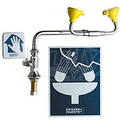 Chicago 9004-LHNF Swing Forward Deck-Mounted Eye/Face Wash (Discontinued)