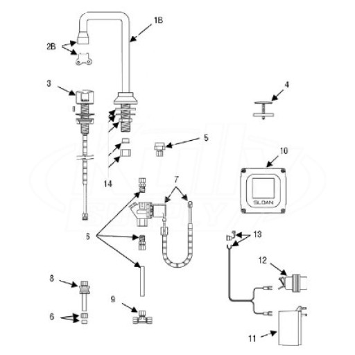 Sloan Optima ETF-770 Faucet Parts Breakdown