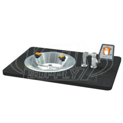 Guardian G1808 Recessed Deck-Mounted Eyewash (with Ball Valve and Flag Handle)