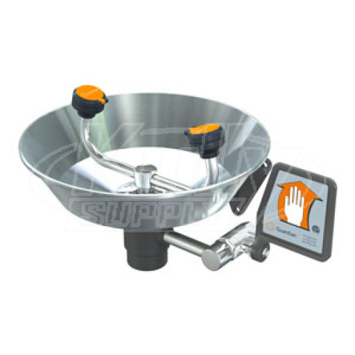 Guardian G1814 Wall-Mounted Eyewash (with Stainless Steel Receptor)