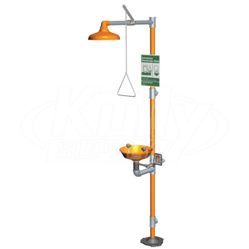 Guardian G1902P Combination Drench Shower & Eyewash (with Plastic Receptor)