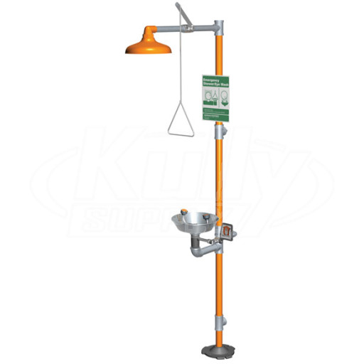 Guardian G1902 Combination Drench Shower & Eyewash (with Stainless Steel Receptor)