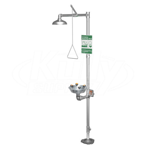 Guardian G1909P-HFC Combination Drench Shower & Eye/Face Wash (with Hand & Foot Control and Plastic Receptor)