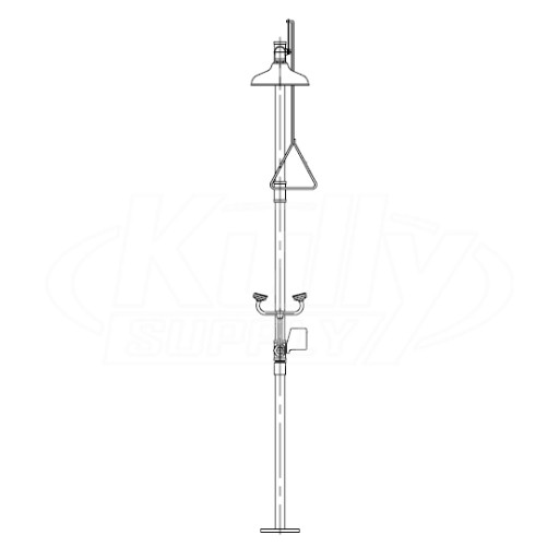Guardian G1995 Stainless Steel Combination Drench Shower & Eye/Face Wash