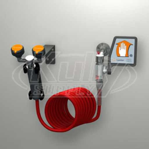 Guardian G5014 Wall-Mounted Combination Drench Hose & Eyewash