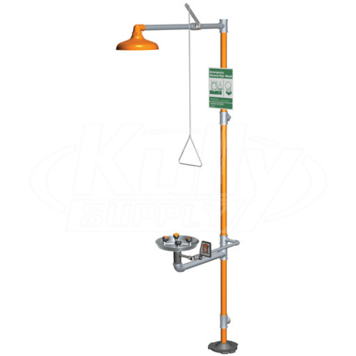 Guardian GBF1909 Barrier-Free Combination Drench Shower & Eye/Face Wash (with Plastic Showerhead)