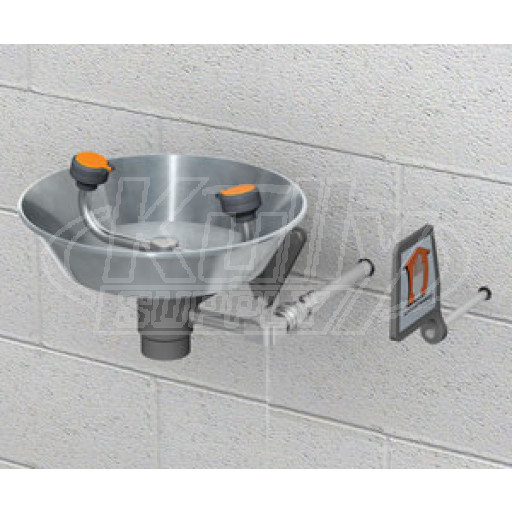 Guardian GFR1814 Freeze-Resistant Wall-Mounted Eyewash (with Stainless Steel Receptor) for 10" Wall Thickness