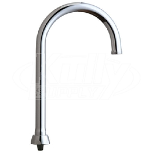 Chicago GN2AFCJKABCP 5-1/4" Flow Control Rigid / Swing Gooseneck Spout 