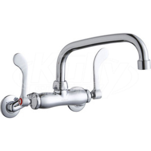 Elkay LK945AT08T4T Wall Mount Faucet, 3"-8" Adjustable  Centers